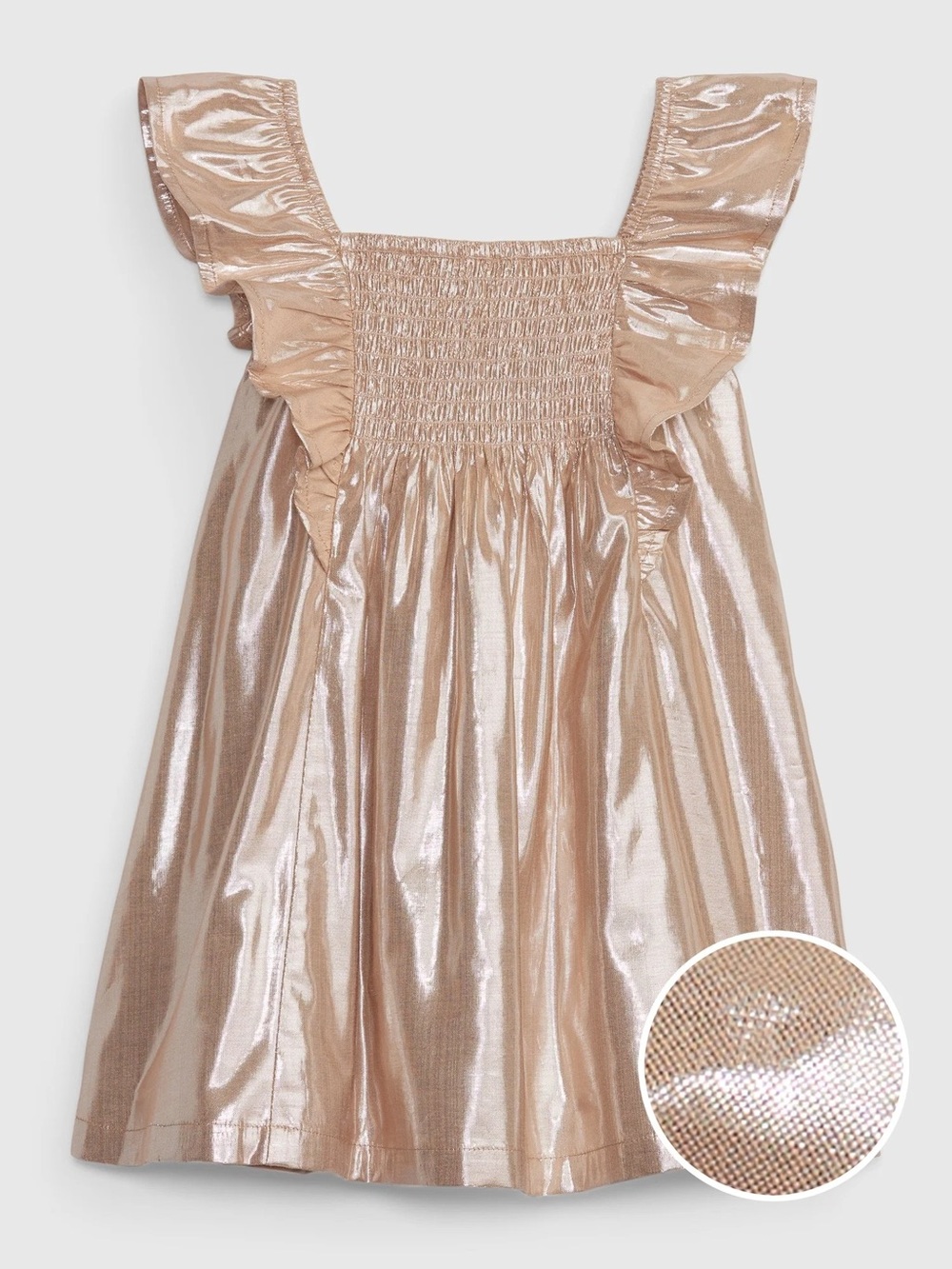 GAP Toddler Metallic Flutter Sleeve Dress